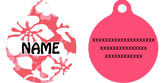 Island Floral Pink HD Dog ID Tag